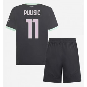 AC Milan Christian Pulisic #11 Tredje skjorte til barn 2024-25 Kortermet (+ korte bukser)